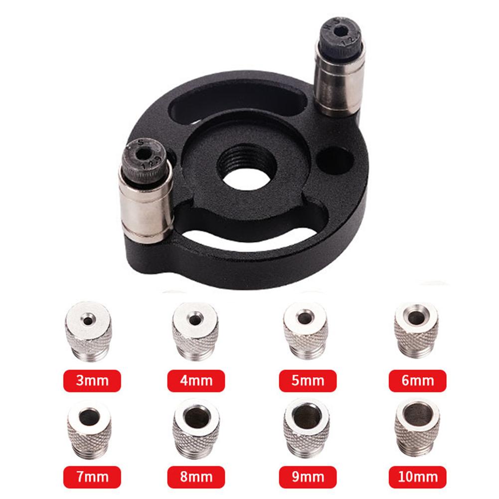 3-10mm Vertical Doweling Jig Kit Self Centering Drill Guide Locator Aluminum Alloy Woodworking Hole Puncher DIY Furniture Connection