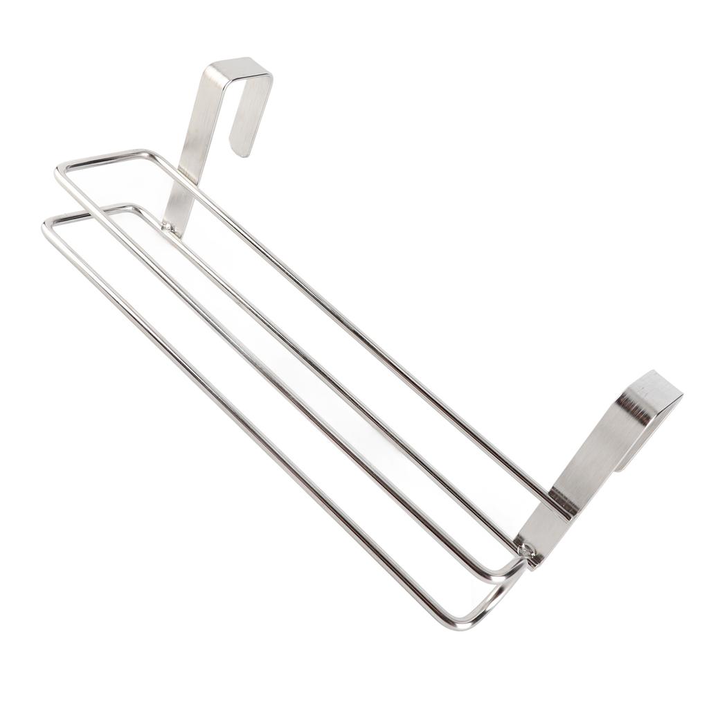 Stainless Steel Kitchen Over Door Roll Paper Holder Paper Towel Rack Hanger