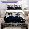 3pcs Sherlock Holmes Bedding Set Duvet Cover Closure Includes 1 Duvet Cover & 2 Pillowcases, Soft and Comfortable for All Seasons.