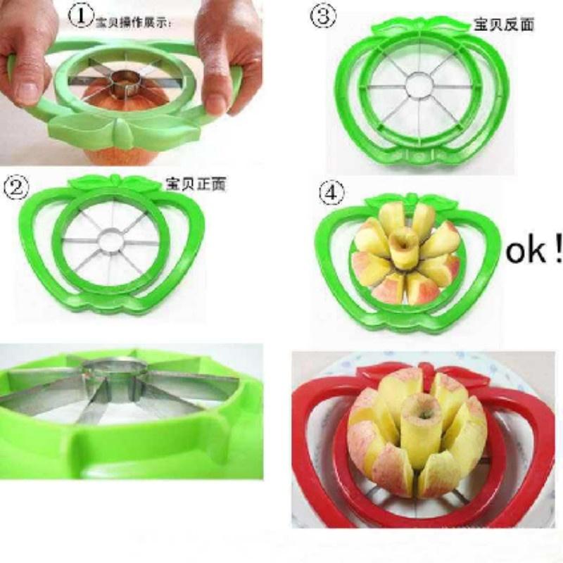 Kitchen Cutting Tool with Handle, Apple Cutting Machine, Multifunctional Stainless Steel Cored Fruit Slicer