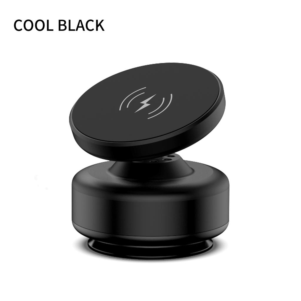 15W Wireless Charge Magnetic Attraction Car Phone Holder 360°Rotatable Vacuum Suction Cup Phone Zinc Alloy Bracket For iPhone