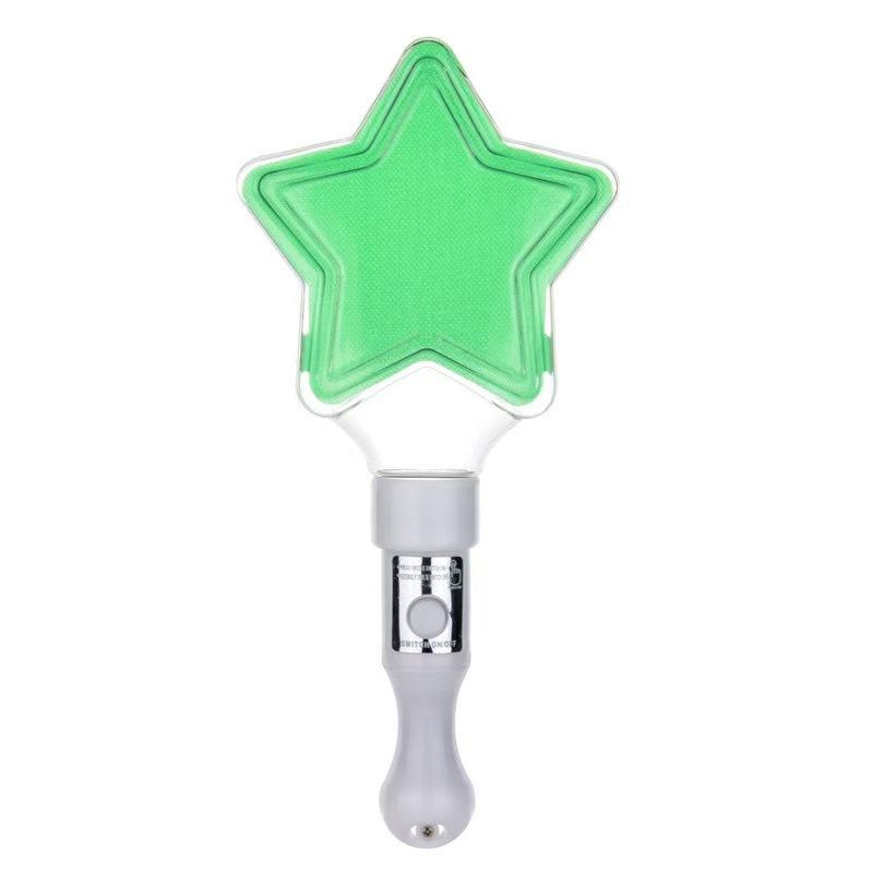 Love Heart Glow Stick: Star & Peach Light-Up Cheer Stick with Custom Logo.