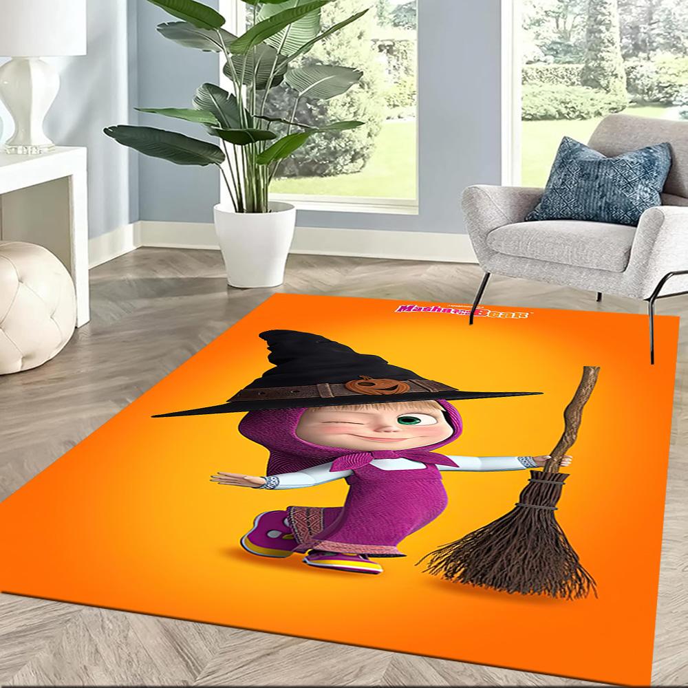 Masha Bear Area Rug Design for Kitchen Study Room Foyer Balcony Anti-slip Rug Office Home Decor Birthday/Christmas Gift