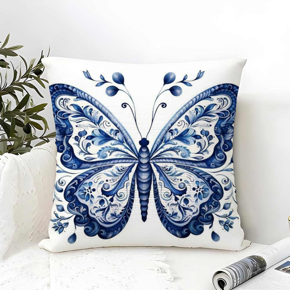 Beautiful Colorful Butterfly Decorative Prints Pillow Case Linen Pillow Case Sofa Home Decor Cushion Cover Cushion Cove