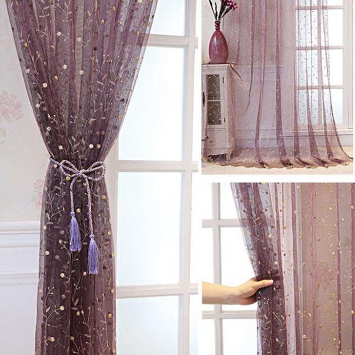 Paravan de fereastră de balcon Perdeau de fereastră Perdeau de fereastră brodat Tijă de perdea de dormitor