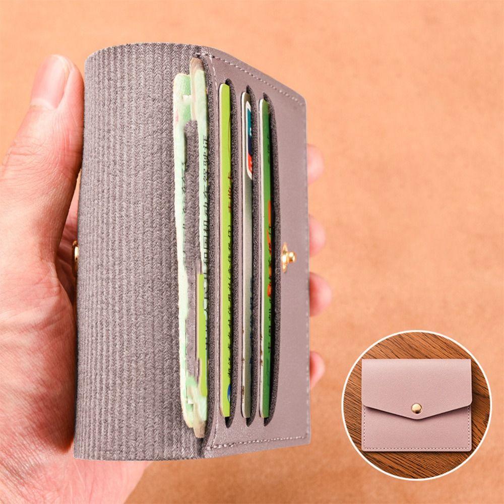 Wallet Mini Wallet Korean Style Snap Button Coin Purse Thin Envelope Card Bag  Outdoor