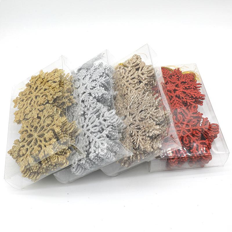 Party Powder Christmas Snowflake Gold Supplies Winter Decor Ornaments Christmas Tree Decorations For Festival Home