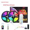 2024 Smart Bluetooth RGB LED Strip Lights with Music Control - Seven-Color TV Light Set