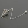 Metal Pendulum Pendulos Radiestesia Pendulums for Dowsing Divination Spiral Cone Antique Gold Color Silver Color Reiki Jewelry