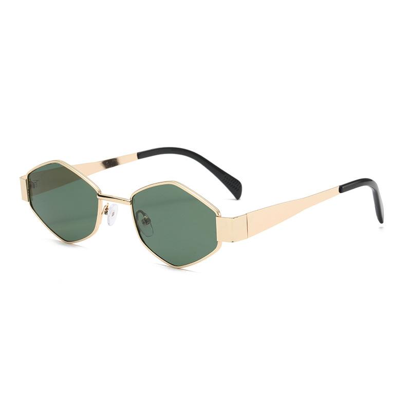 Sunglasses women's advanced sense metal rhombus new European and American style personalized fashion sunglasses sunglasses