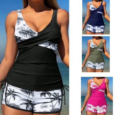 Neue Europäische und Amerikanische Badeanzüge Tankini Getrennt Boxershorts Sport High-Waist Badebekleidung