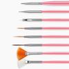Lady Dotting Drawing Nail 15Pcs Hook Art Line Pen Polish Makeup Brushes Manicure Tool