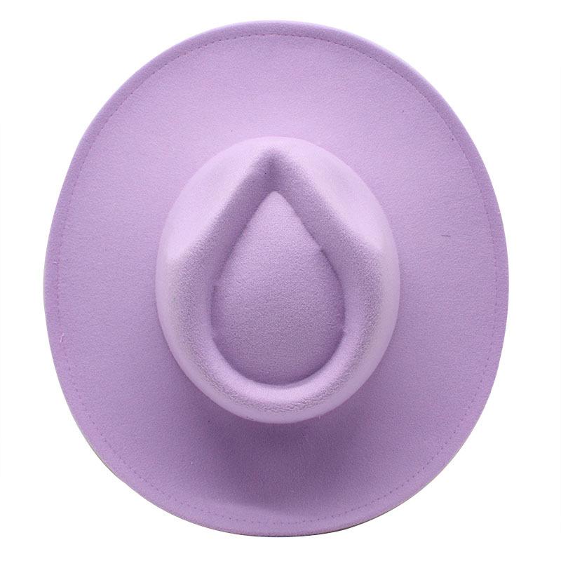 Wool Top Hat Casual Jazz Hat Tide Concave British Hat Ladies Big Edge White Felt Hat
