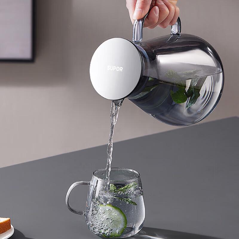 SUPOR Double-Wall Heat-Resistant Glass Water Cups (Set of 2)