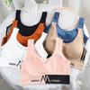 Women's M Letter Sling Beautiful Back Tank Top Removable Pad Underwear Sports Yoga Bottoming Bra M-2XL 50-80KG