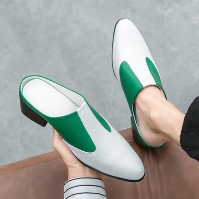 Summer Men Half Slippers Mixed Colors Shoes Male Slip On Casual Mules Moccasins Breathable Penny Loafers Zapatos Hombre