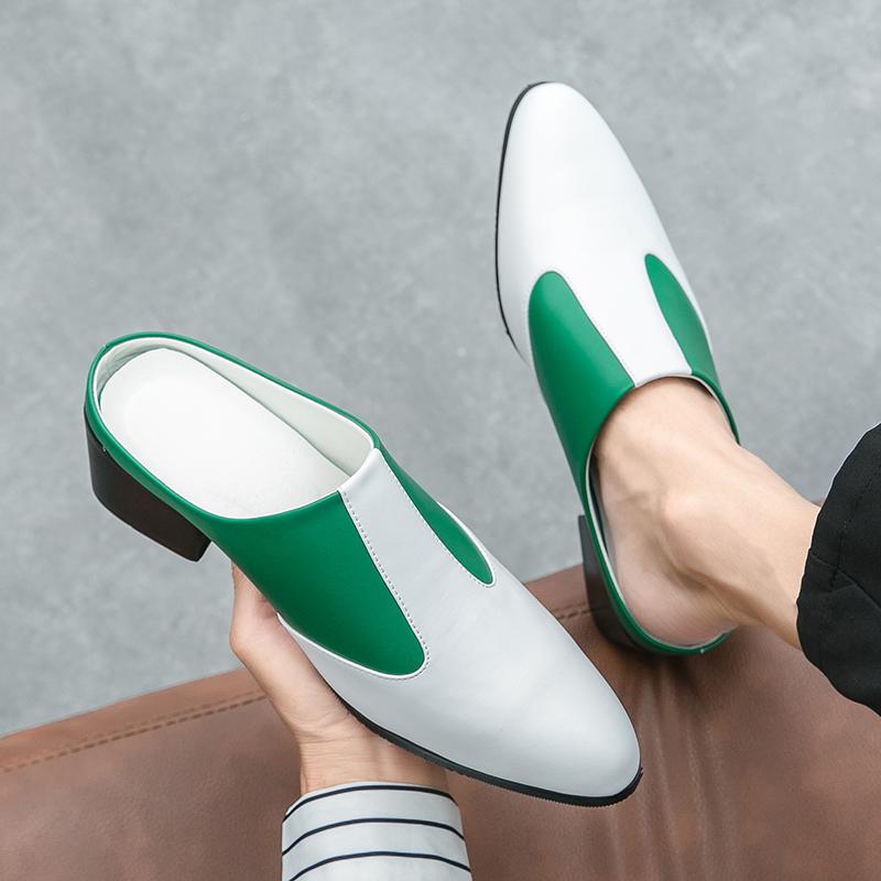 Summer Men Half Slippers Mixed Colors Shoes Male Slip On Casual Mules Moccasins Breathable Penny Loafers Zapatos Hombre