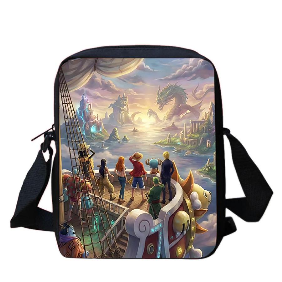 One Piece Crossbody Bag, Lightweight Adjustable Casual Shoulder Bag for Boys and Girls Age 6-10, Unisex Kids School Sling Bag