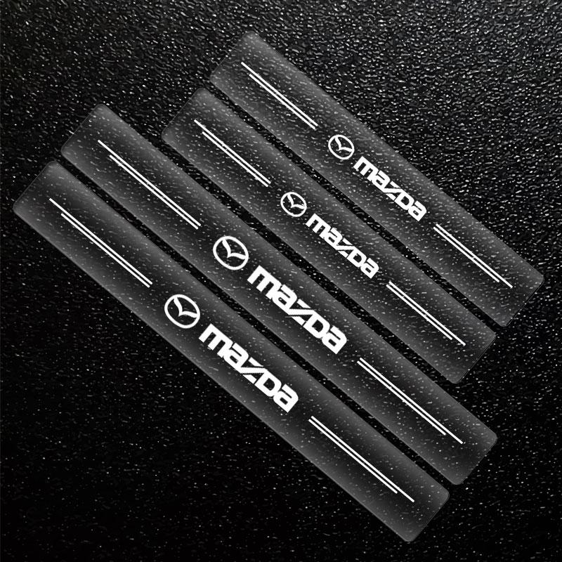 

4 шт. Защита порогов автомобиля Прозрачный декоративный значок 3D наклейка для Mazda 3 7 8 Atenza Axela 5 6 323 500 RX7 RX8 CX9 CX30 CX7 CX6 CX5