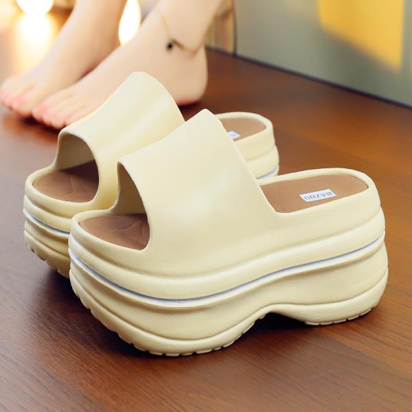 Mode Hausschuhe Plateau Hausschuhe Slides Massage Sommer Flache Schuhe Frau 2025 Hausschuhe Flaches Plateau Sommer Massage