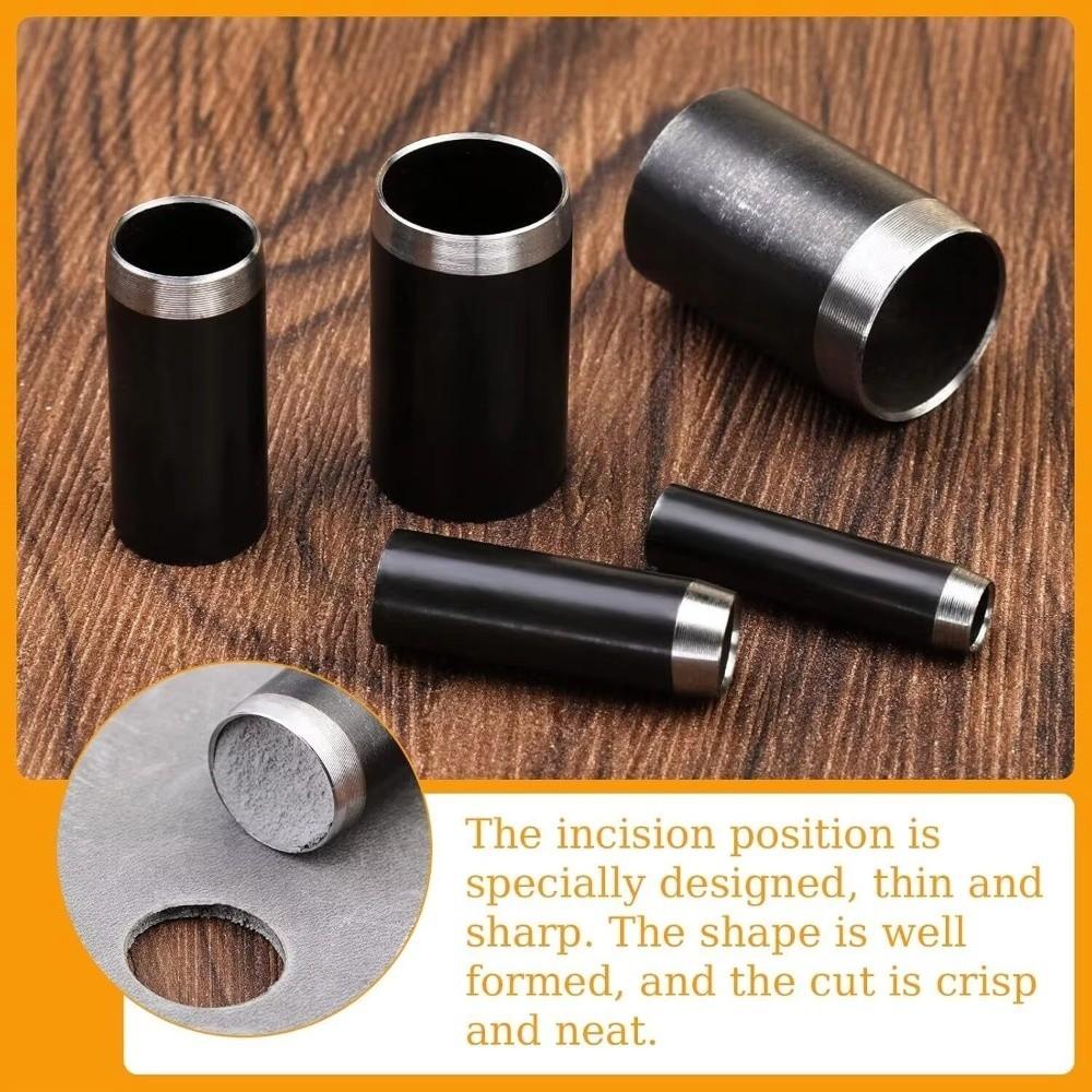 15 Sizes Round Hole Punch 1-15mm Leather Punching Tool Belt Hole Puncher  For DIY Leather Craft