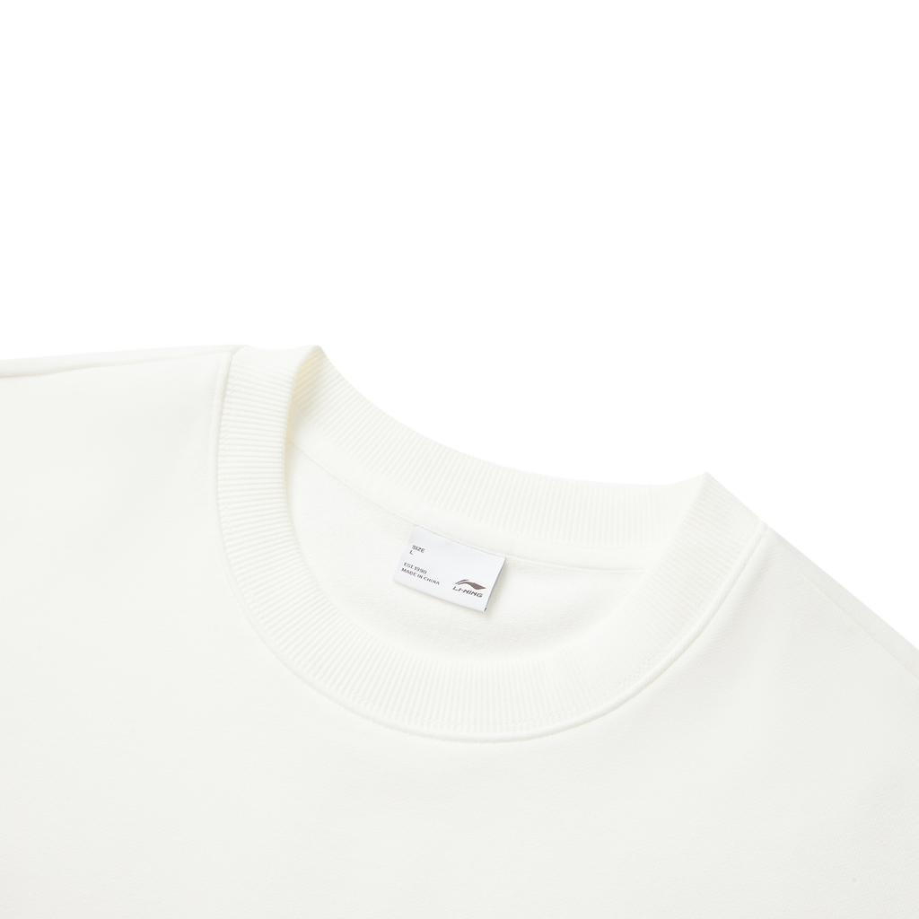 Li Ning Sports Lifestyle Series American Fashion Versatile Comfortable Casual Simple Loose Crew Neck Knit Pullover Sweatshirt Men Sweatshirt AWDV377-5