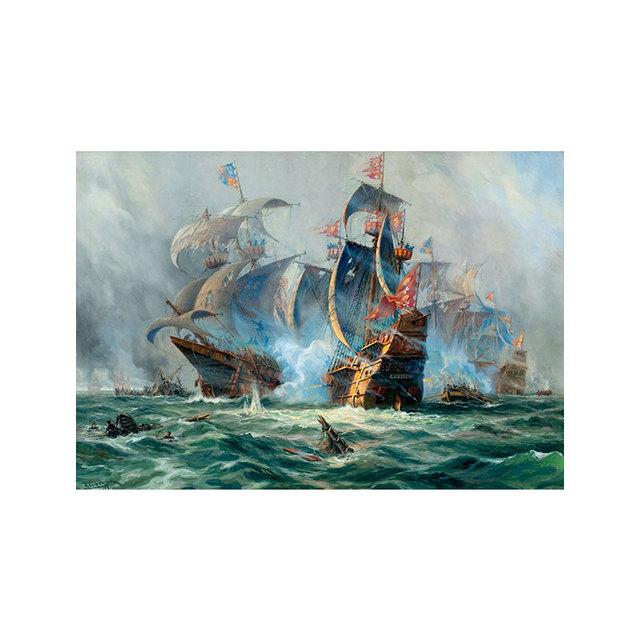 Retro Boot Ölgemälde auf Leinwand Schiff Seascape Poster Landschaft Segelboot Wandbilder für Wohnzimmer Dekoration Caudros