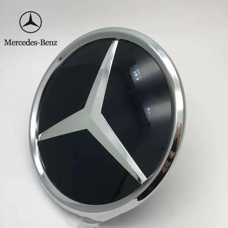 C200 E300 Chaud 2026 Nouveau Pour Benz Étoile Emblème Logo Grille Avant Miroir 3D Noir Brillant et Argent Chromé Pour Mercedes Benz Classe E