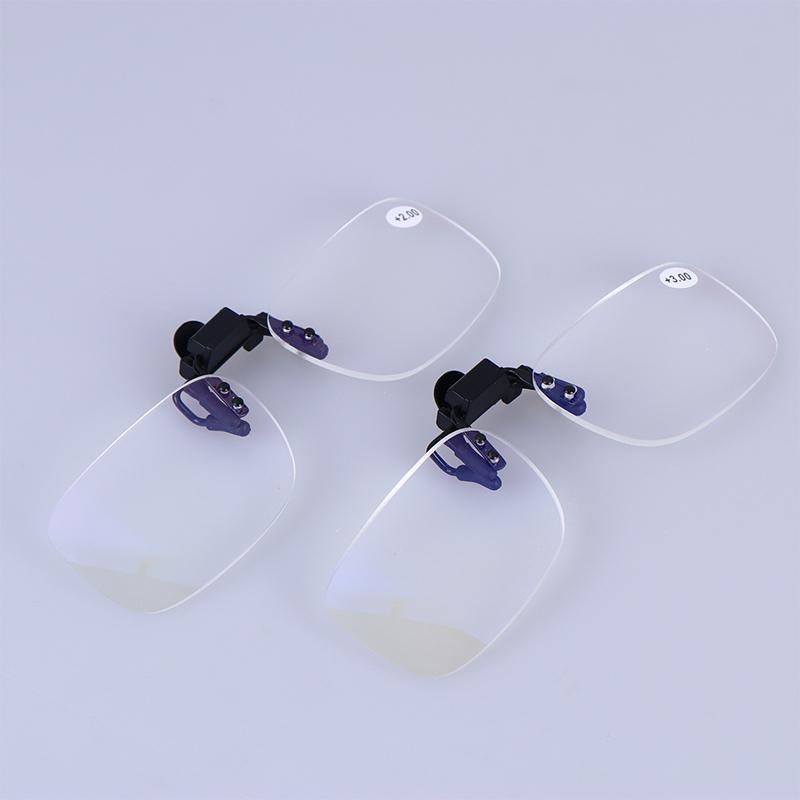 Ultra-Light Clip Presbyopic Glasses Rimless Flip Up Down Reading Glasses With Clip Optical Lenses Magnifying Glasses For Reading