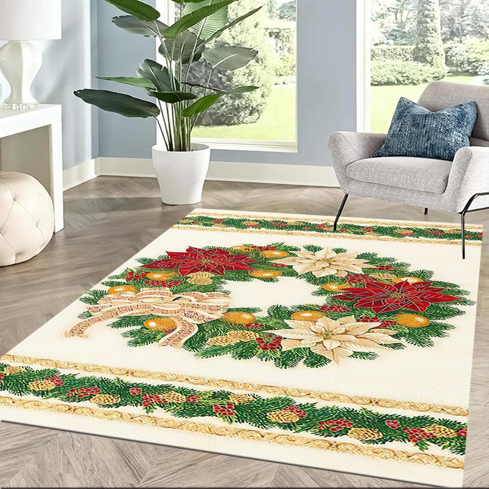 Christmas 127 Carpet Suitable for Playrooms Balcony Living Rooms Hallway Antislip Carpet Decorate Offices Wedding Party Gift