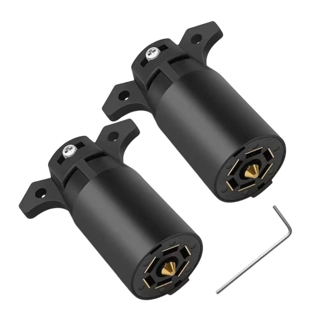 7 Pin RVs Trailer Light Plug Connector Easy Installation No Tools Required Trailer Light Plug Connector Trailer Plug