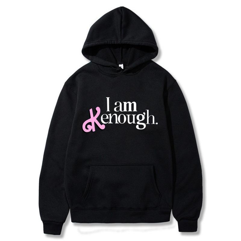 2025 new I Am Kenough letter print hooded loose sweater men's and women's hooded sweater