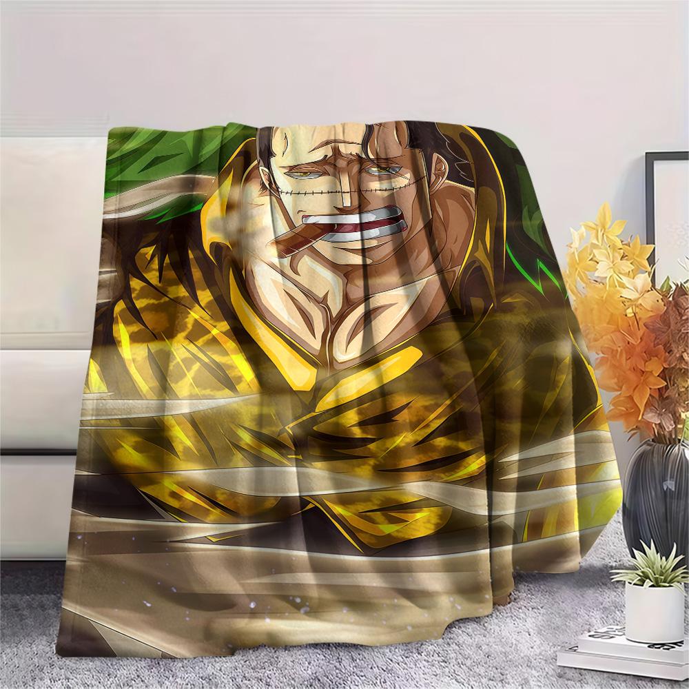 

One Piece Crocodile Theme Collection flannel blanket, suitable for home decor, ideal gift for One Piece fans 75x90cm