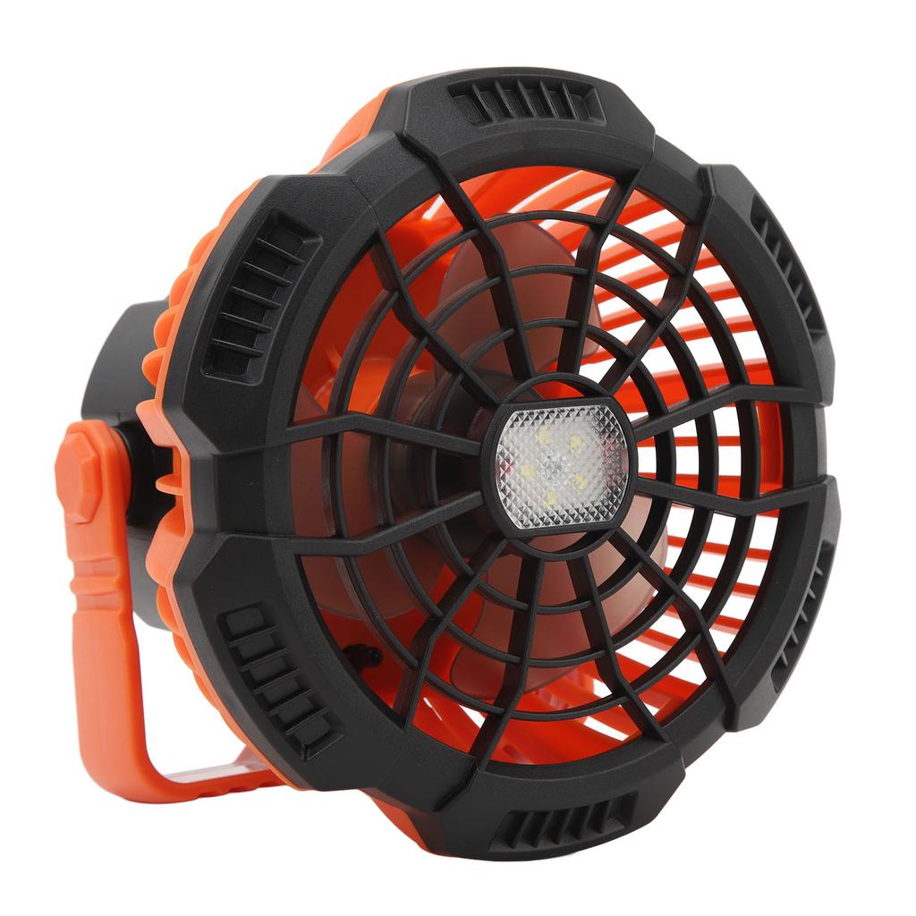Outdoor Tent Fan Remote Control Hangable Fan with LED Light Battery Operated USB Rechargeable Fan