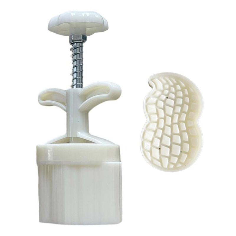 75g Plastic Material Mooncake Molds Stamp Moon Cake Mould Cartoon Peanut Shape DIY Baking Moulds for Mid-Autumn Festival