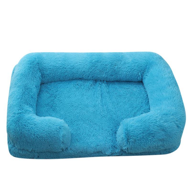Plush Round Pet Bed for Dogs & Cats - Winter Dog Mat