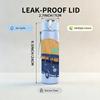 1PC Blue VW Bus Van 750ml Sports Water Bottle Leakproof Straw Lid Outdoor Office Home