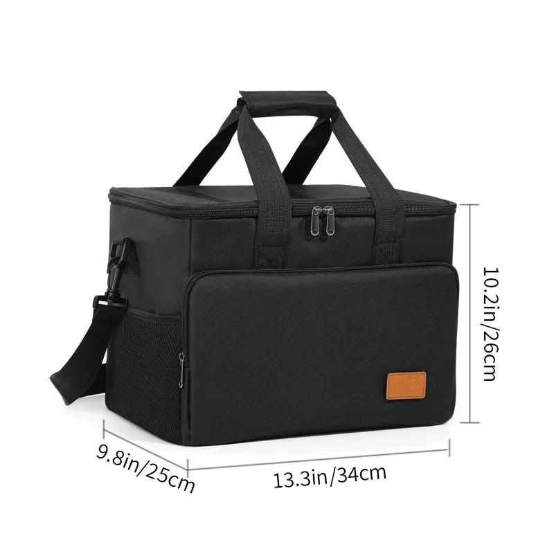 Portable Large Insulated Lunch Bag Waterproof Leak-proof Thickened Handheld Shoulder Carry Outdoor Camping Picnic Cooler Bags