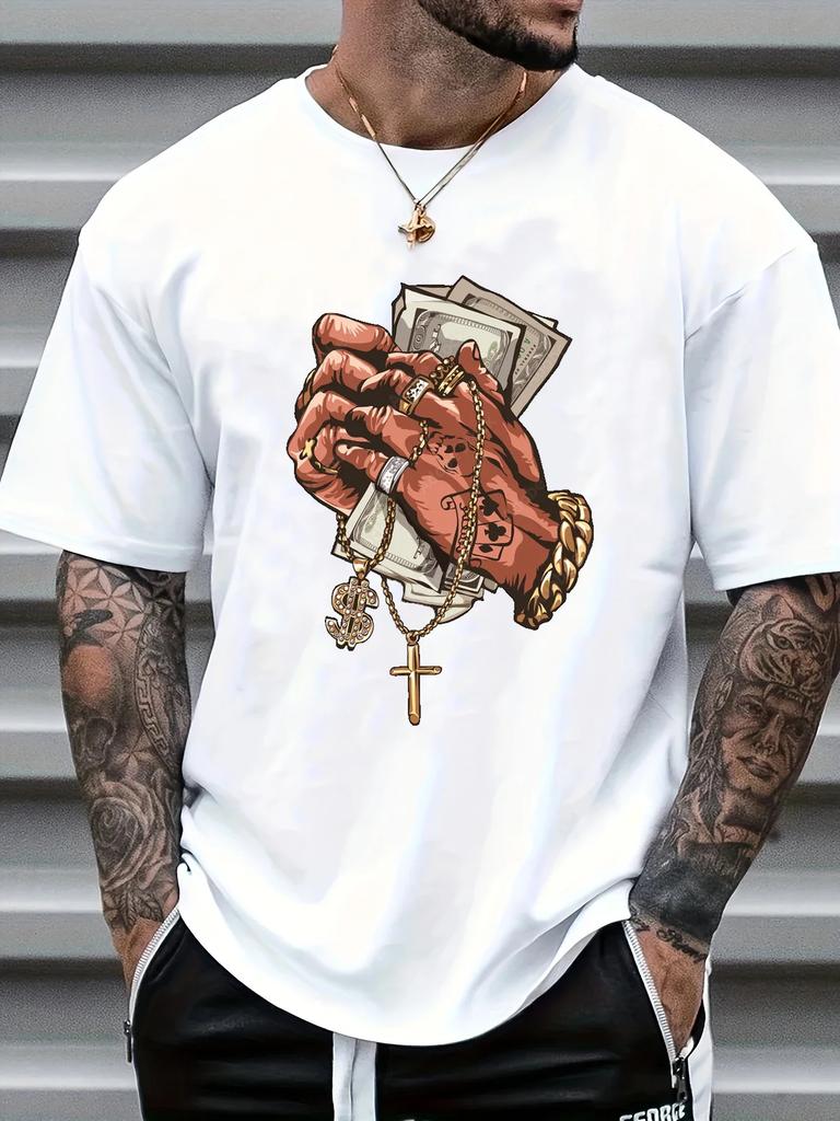 Men's Summer Short Sleeved T-shirt 100% Cotton High Street Loose  Men Clothing  Redtube  Kid Cudi  Harajuku