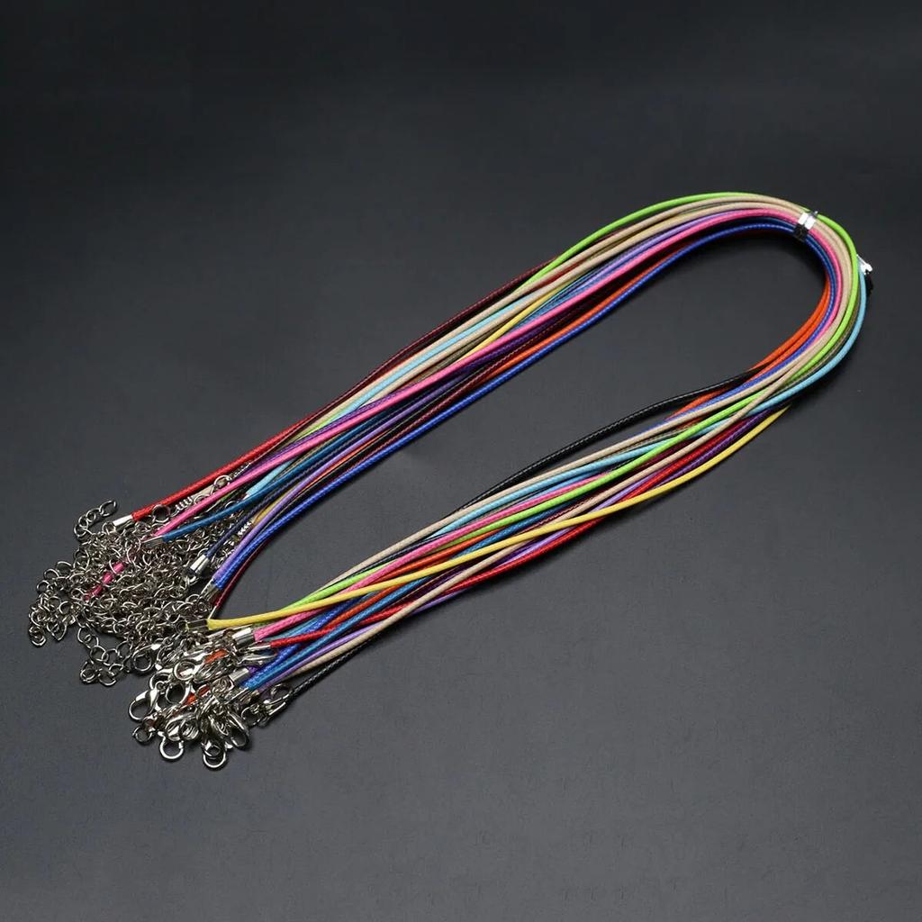 20Pcs/Box Chain Necklace Mix-Color Wax Line For Jewerly Making DIY Necklace Accessory Size 45+5 Cm