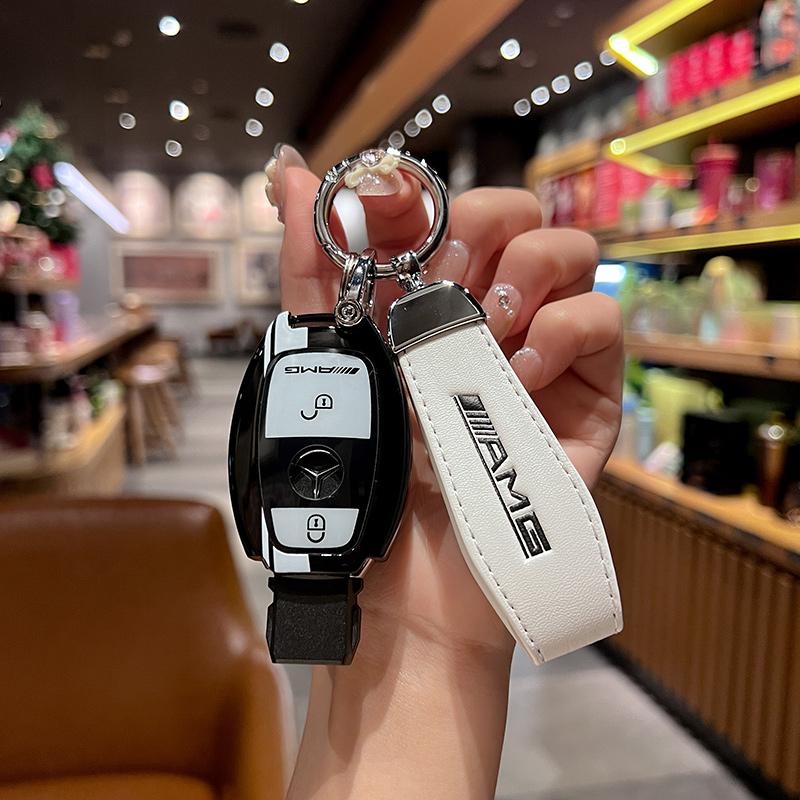 ABS Backlack-Stil Auto Fernbedienung Schlüsselhülle Abdeckung Schale für Mercedes Benz A B C S-Klasse AMG GLA CLA GLC W176 W221 W204 W205