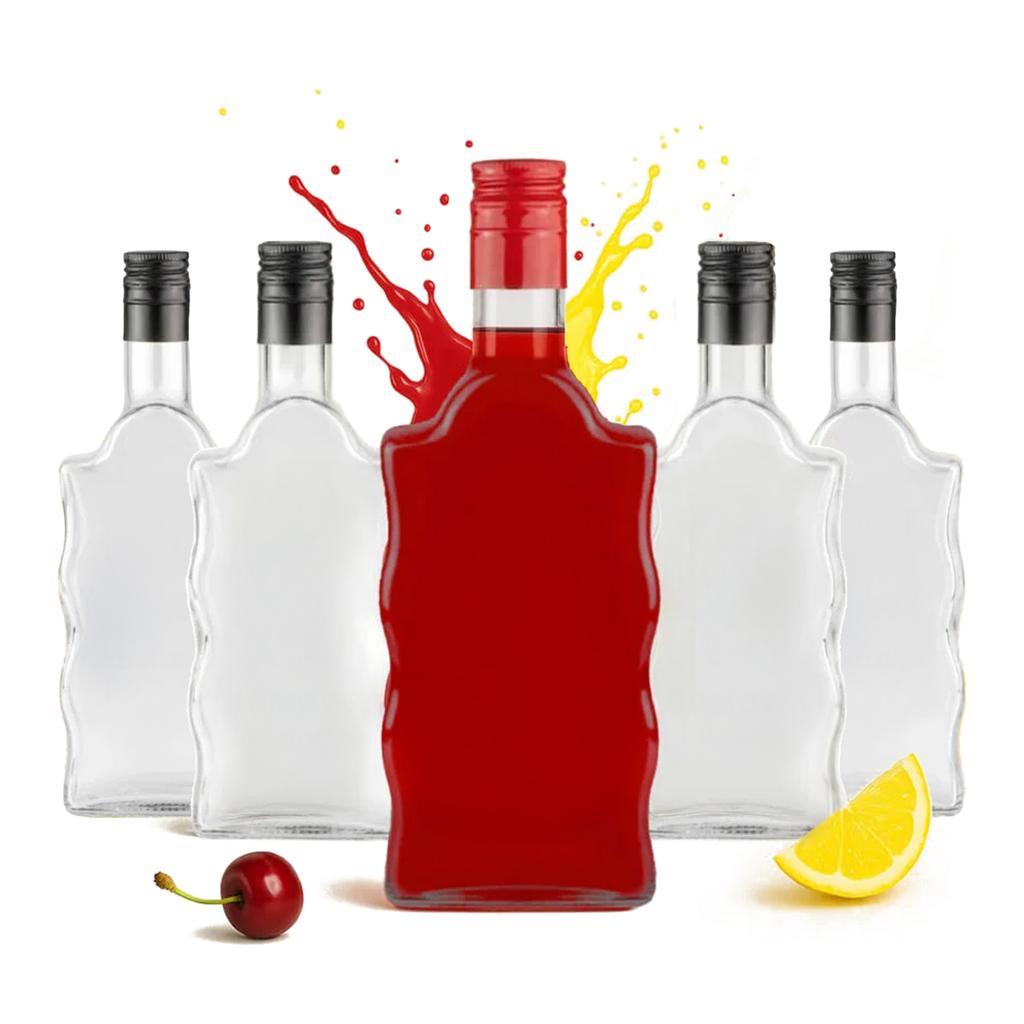 5X Butelka Fala 500 Ml + Zakrętka Na Bimber Wódkę Alkohol Domowy Ślub