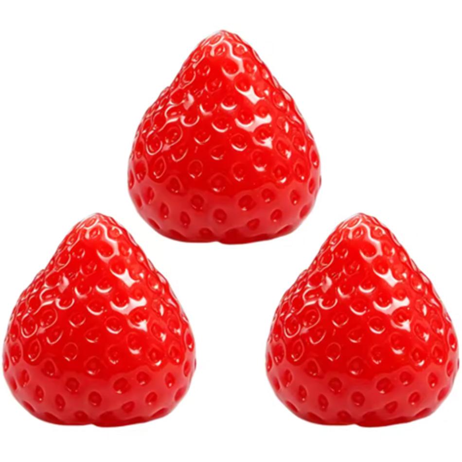 Realistic Simulation Strawberry Squishy Squeeze Toy Anti-Stress Squishy Strawberry Toy Slow Rebound Fruit Fidget Toy