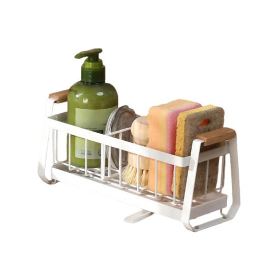 

Органайзер для раковины Yousheng, кухонная столешница, сушилка для посуды, большая вместимость, нескользящая конструкция, держатель для губок с поддоном для быстрого слива D