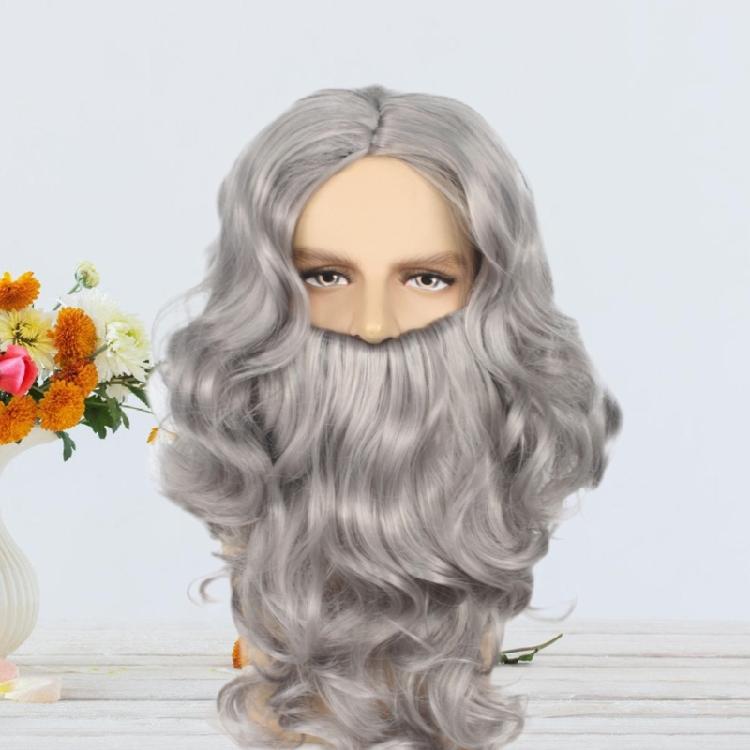 Santa Clause Beard and Wig Santa Costume Accessories Set for Christmas Kid Birthday