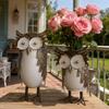 Lightweight Iron Owl Planter Flower Pot Easy to Move for Indoor or Outdoor Garden Decoration Multipurpose Planting Option