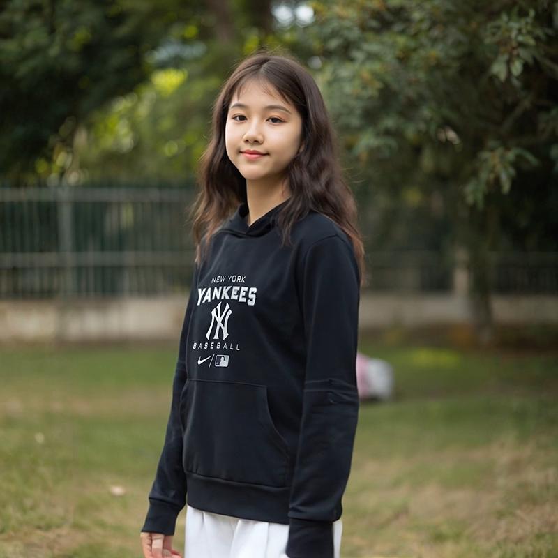 Nike Sweatshirt Casual Skin-Friendly Stylish Versatile Kids Tops Black 3Z3B3SBGY-NYY