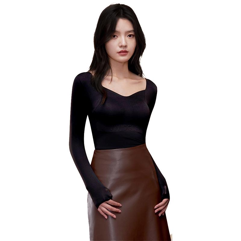 

Женский антибактериальный термотоп Camellia — без бюстгальтера, теплый и легкий для осени/зимы L (53-65 kg)