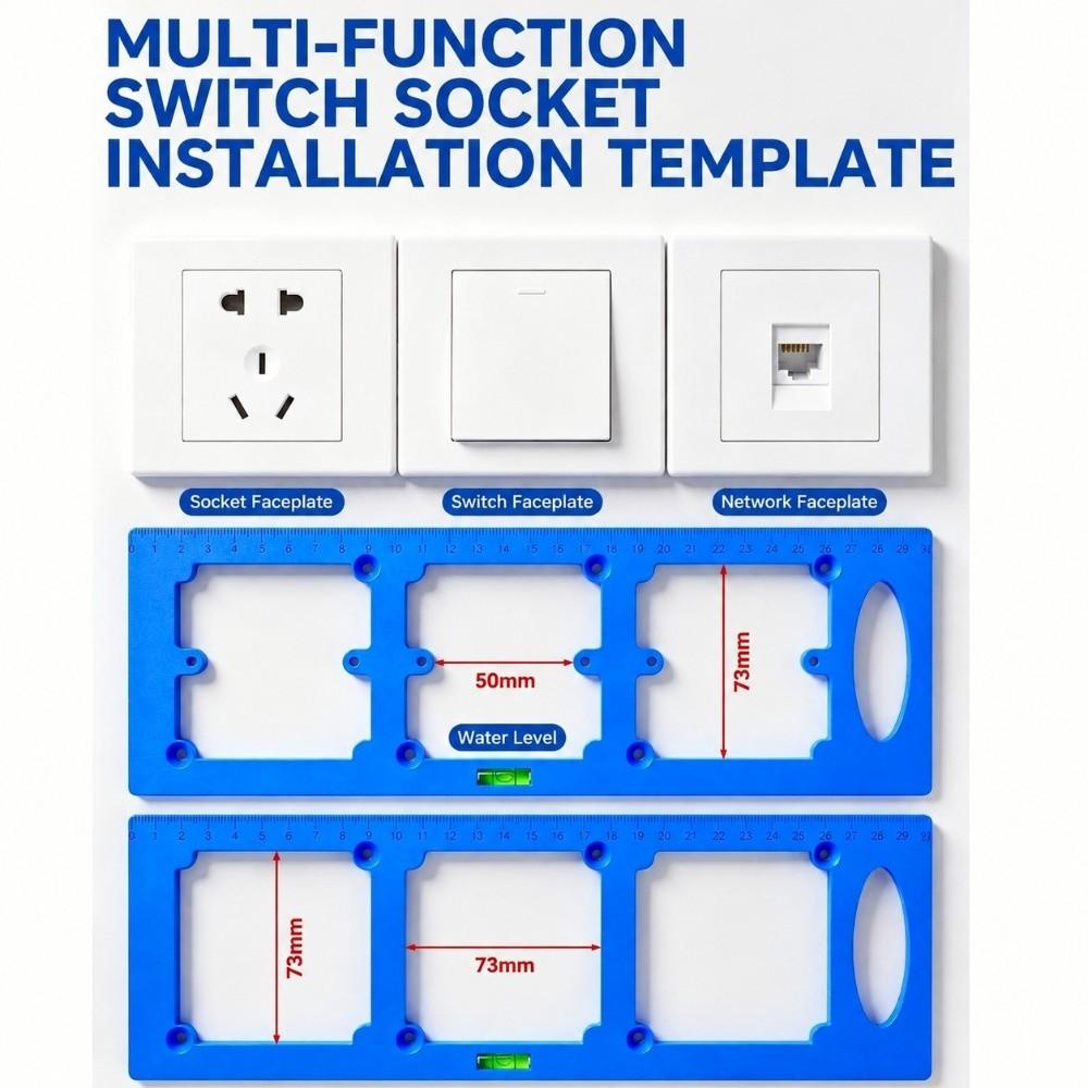 With Level 86 Switch Box Hole Punching Template Woodworking Panel Slotting Template Woodworking