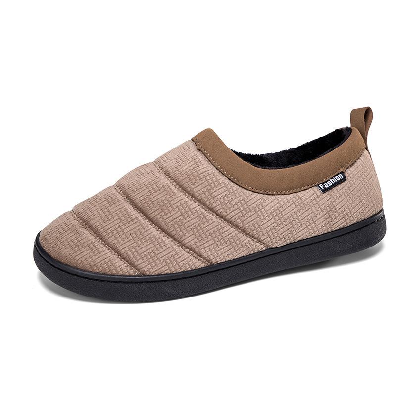 

Large size cotton boots, the same for men and women, middle-aged and elderly, one-pedal velvet snow boots, warm and low-top 47 хакі